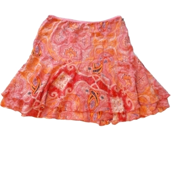 Polo Ralph Lauren Dresses & Skirts - Ralph Lauren Polo Women's Skirt 100% Silk Pink Paisley Vintage 90s Y2K S